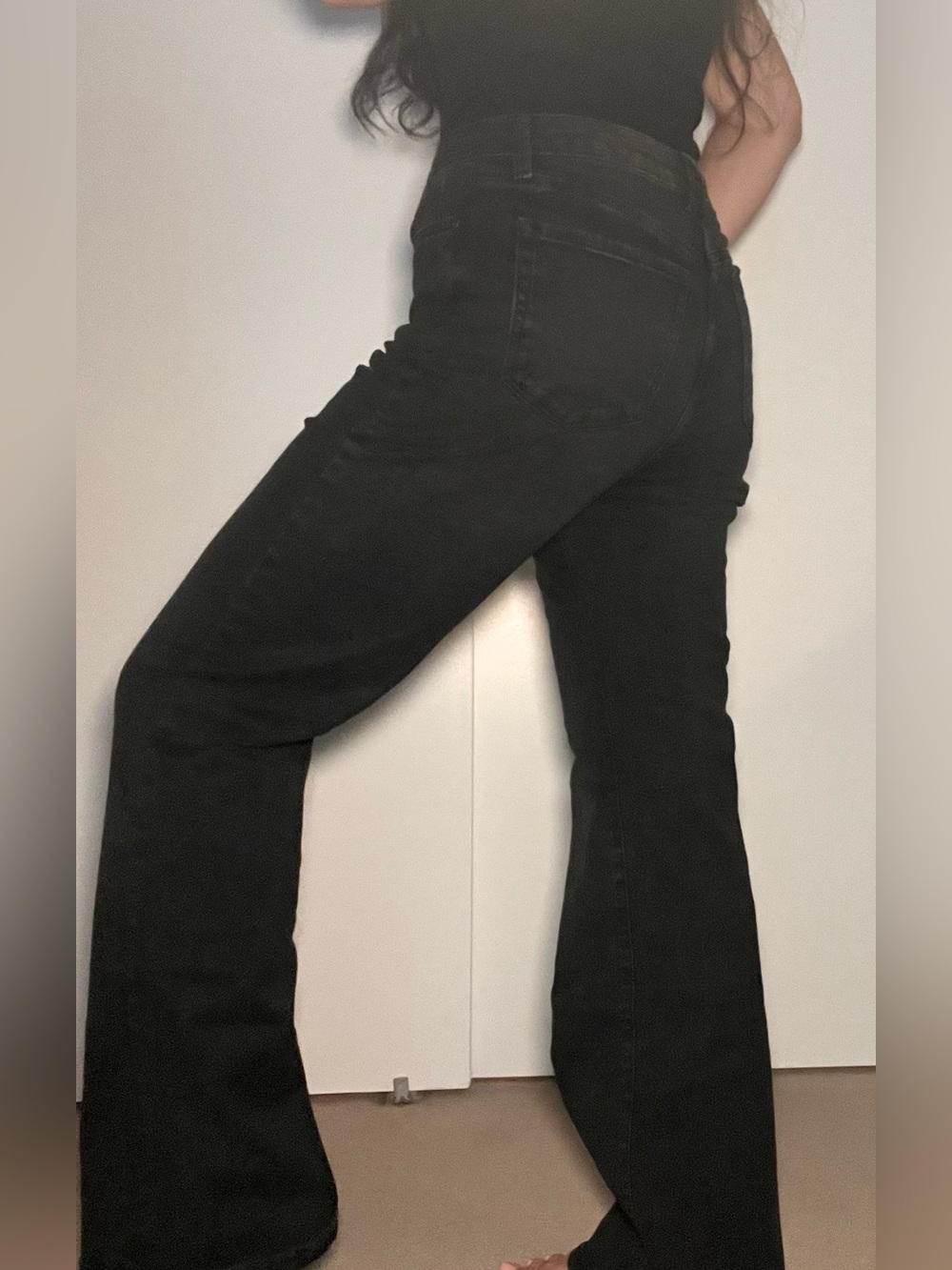 LC Lauren Conrad Black High-Rise Flare Jeans